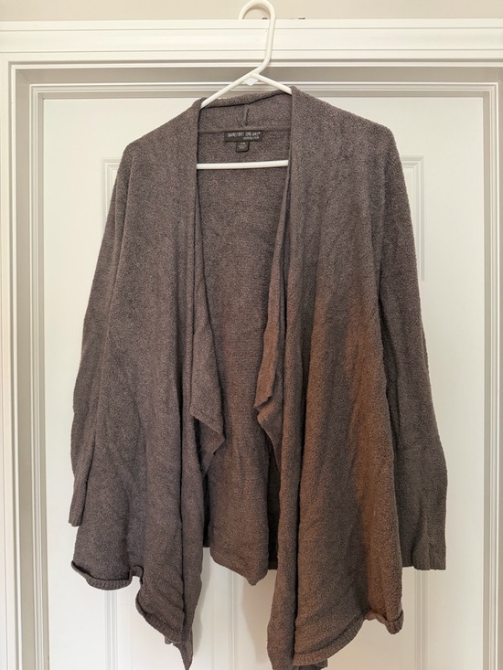 Barefoot Dreams Sweaters - Barefoot Dreams Women's Open-Front Draped Cardigan - Taupe Brown